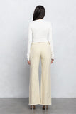 JAZZ FOLDED WAIST DISTRESSED PANTS