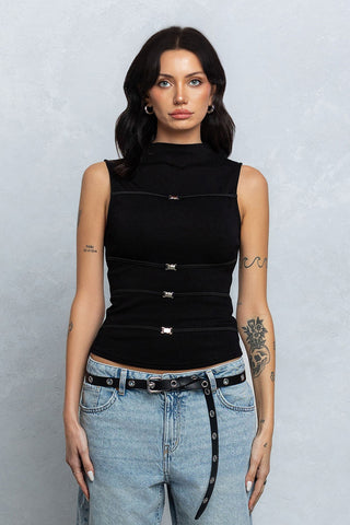 GIA MOCK NECK TOP
