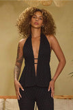 SPEAKEASY SET HALTER TOP
