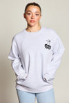 EMBROIDERED 'FEELING LUCKY' SWEATSHIRT