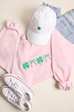 BOW & SHAMROCK EMBROIDERED SWEATSHIRT