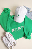 BOW & SHAMROCK EMBROIDERED SWEATSHIRT