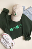 BOW & SHAMROCK EMBROIDERED SWEATSHIRT