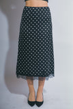 MEET ME IN PARIS SATIN MIDI SKIRT