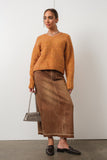 THANKFUL TWO-TONE KNIT SWEATER
