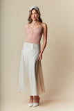 LACE & LUXE SATIN MAXI SKIRT