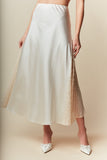 LACE & LUXE SATIN MAXI SKIRT
