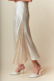 LACE & LUXE SATIN MAXI SKIRT