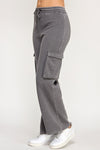 THE VIRGO FLEECE BURNOUT SET PANTS (HEATHER GREY)