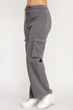 THE VIRGO FLEECE BURNOUT SET PANTS (HEATHER GREY)