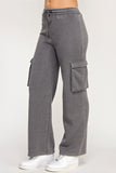 THE VIRGO FLEECE BURNOUT SET PANTS (HEATHER GREY)