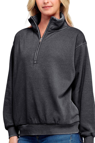 THE VIRGO FLEECE BURNOUT SET TOP (CHARCOAL)