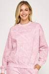 HIDE OUT PINK CAMO SET CREWNECK