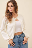 LOREN PEARL EMBELLISHED CARDIGAN