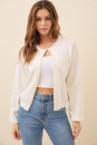 LOREN PEARL EMBELLISHED CARDIGAN