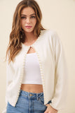 LOREN PEARL EMBELLISHED CARDIGAN