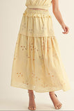 LIMONCELLO DREAMS EYELET SET MAXI SKIRT
