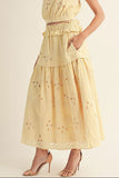 LIMONCELLO DREAMS EYELET SET MAXI SKIRT