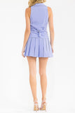 THE CLASSIQUE PLEATED SET TOP - LAVENDER