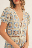 CABANA CLUB CROCHET SET TOP