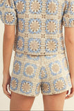 CABANA CLUB CROCHET SET SHORTS