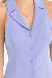 THE CLASSIQUE PLEATED SET TOP - LAVENDER