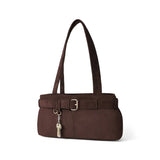 SUEDE BOBBIE KEY SHOULDER BAG