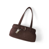 SUEDE BOBBIE KEY SHOULDER BAG