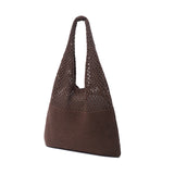 KNIT SHOULDER BAG - BROWN