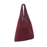 KNIT SHOULDER BAG - MAROON