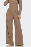 MOCHA LATTE SET WIDE LEG PANTS