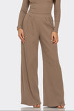 MOCHA LATTE SET WIDE LEG PANTS
