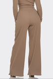 MOCHA LATTE SET WIDE LEG PANTS