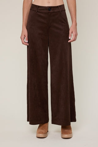 COFFEE BEAN SUEDE PANTS