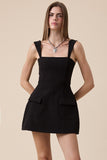 EVERMORE MINI DRESS - BLACK