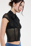 MIDNIGHT MUSE SHEER CORSET TOP