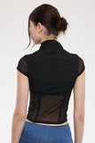 MIDNIGHT MUSE SHEER CORSET TOP