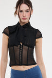 MIDNIGHT MUSE SHEER CORSET TOP