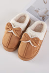 FUZZY BOW SLIPPERS