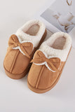 FUZZY BOW SLIPPERS