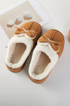 FUZZY BOW SLIPPERS
