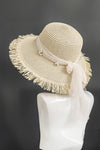 PEARL MESH BOW SUN HAT