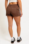 CHOCOLATE DENIM SHORTS
