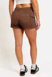 CHOCOLATE DENIM SHORTS