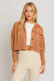 OCTOBER'S FAVORITE TEDDY CROPPED SHACKET