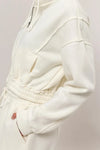 LONG WEEKEND FLEECE ZIP-UP HOODIE - CREAM