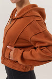 LONG WEEKEND FLEECE ZIP-UP HOODIE - PUMPKIN