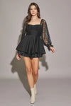 SANDRA LACE MINI ROMPER