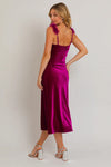 LOVE STRUCK VELVET MIDI DRESS