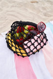 BLACK CROCHET BEACH BAG